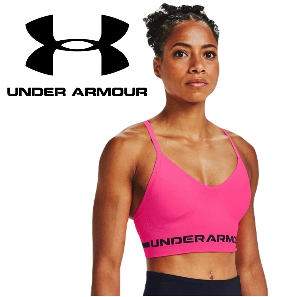 Under Armour Women's Size Large Hot Pink Seamless Low Lang Bra NWT